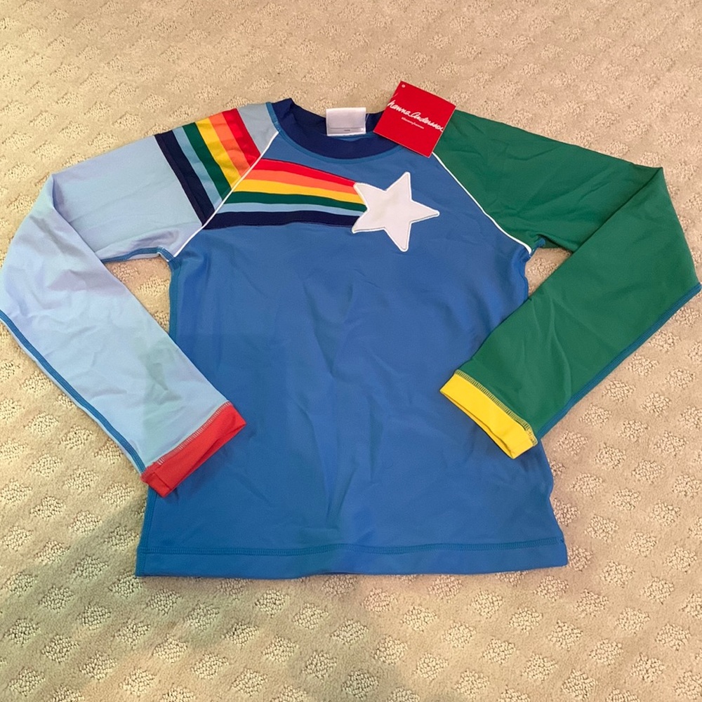 NEW Hanna Andersson Rainbow Star Rash Guard